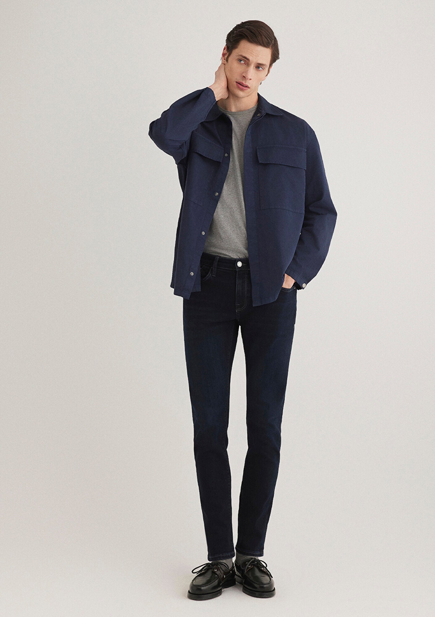 Deep Ink Navy Color James Deep Ink Premium Blue Jean Pants Mavi