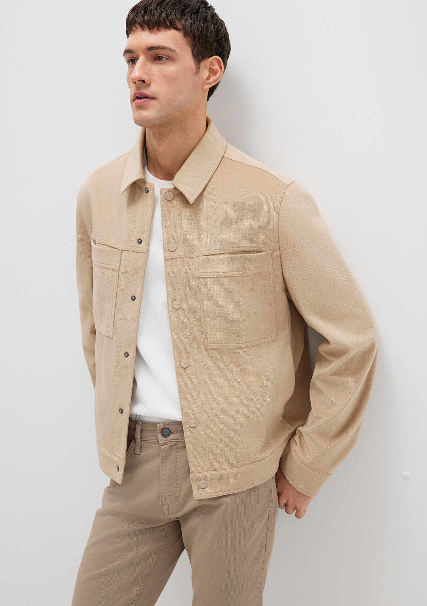 Jocket Bedge Color Beige Jacket Mavi