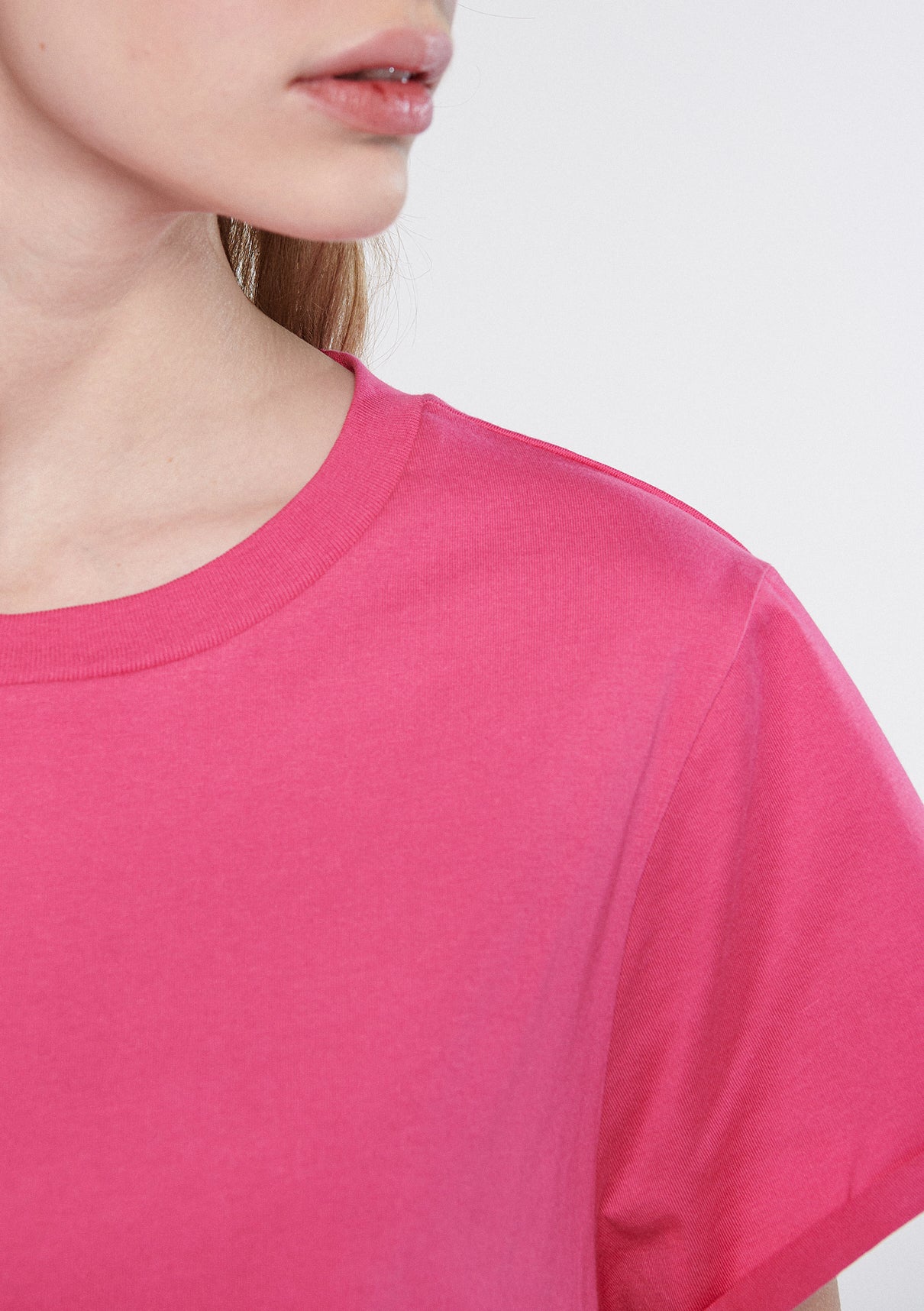 Pink Variant Pink Basic T-Shirt Mavi