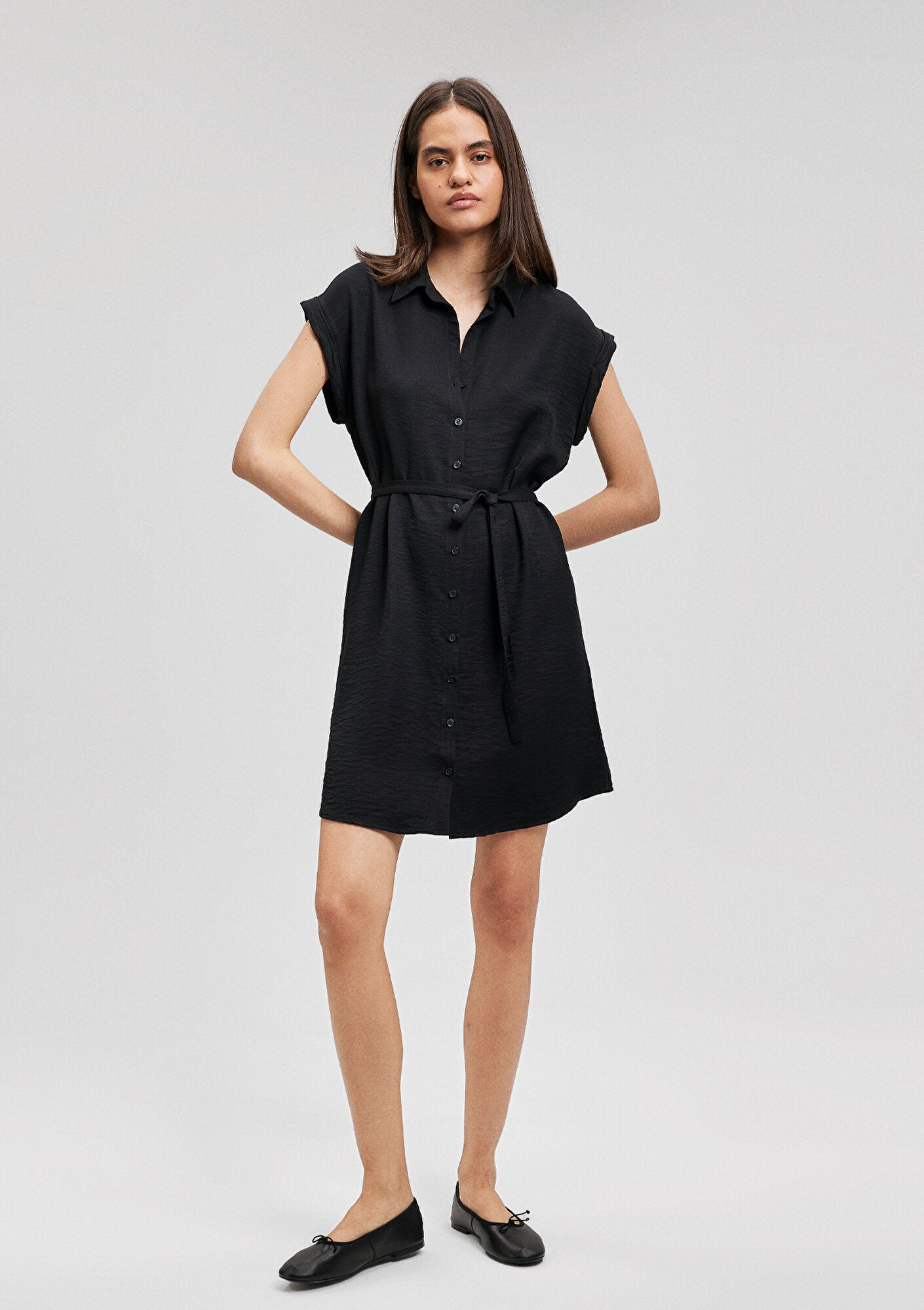 Black Shirt Dress Mavi