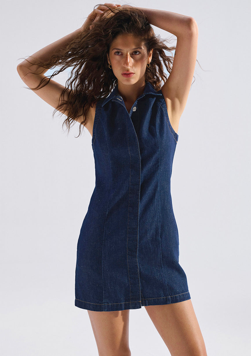 mavi denim dress Mavi Women's Kristy Denim Dress In Dark Gold Premium
