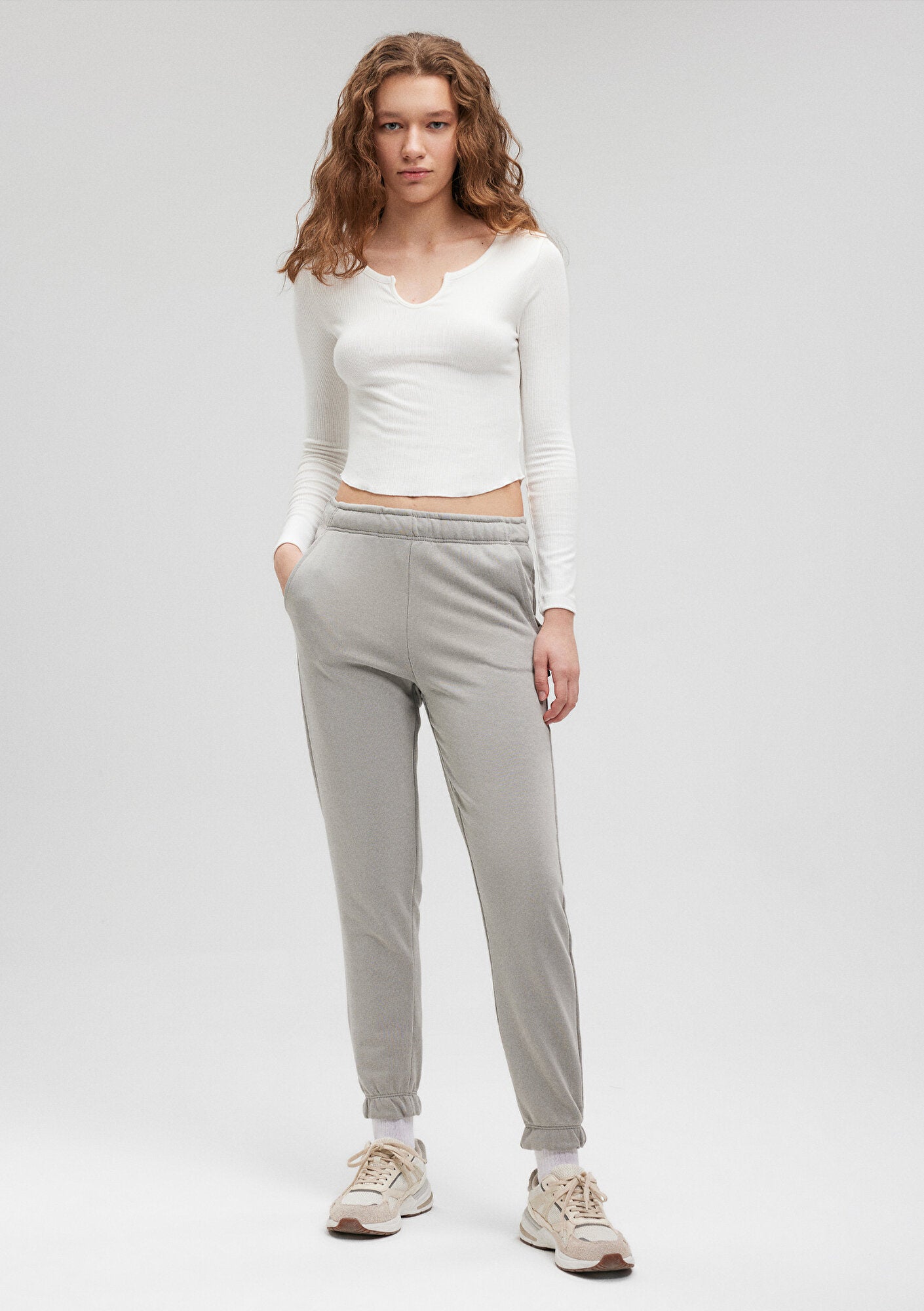 Grey Basic Sweatpants Mavi