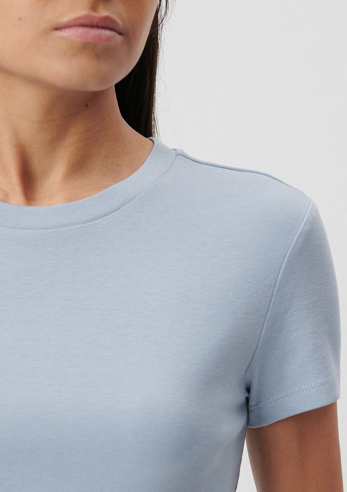 Basic Blue T Crew Neck Blue Basic T-Shirt Mavi